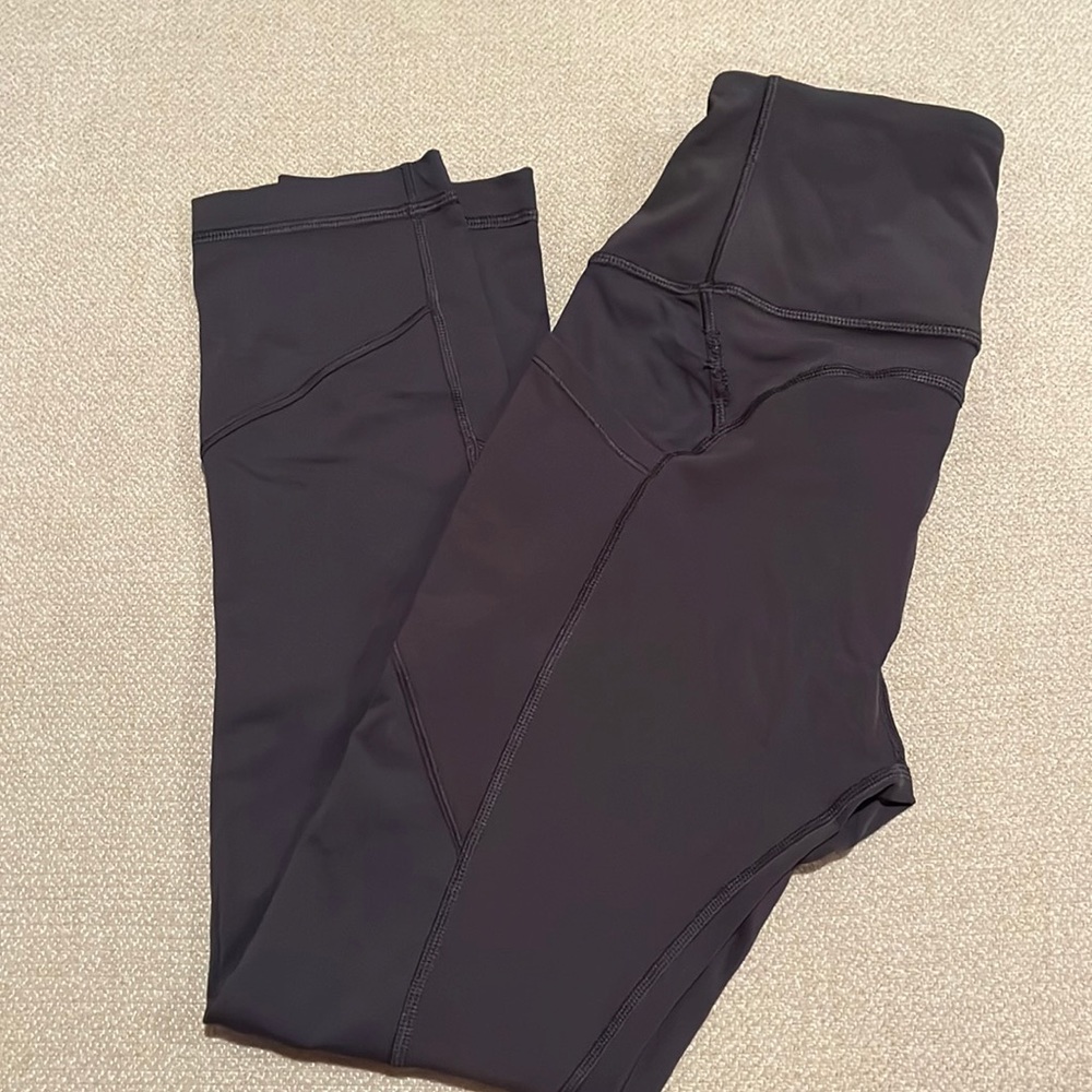 Lululemon all the right places pocket  leggings gray gym run high waist rise